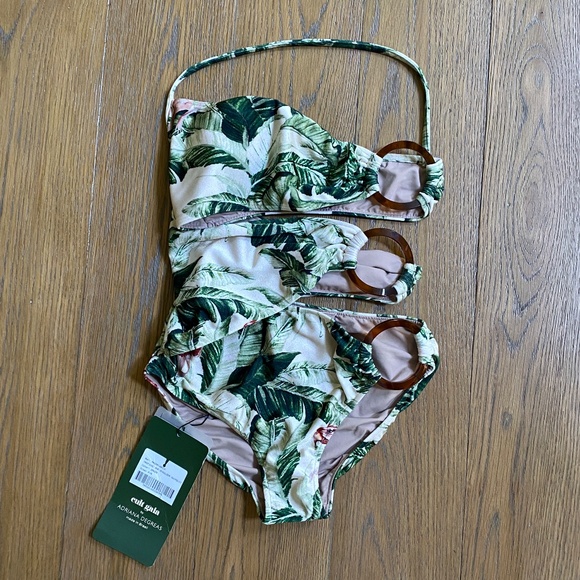 Cult Gaia Adriana Degreas Tropical One-Shoulder Swimsuit - Picture 9 of 14
